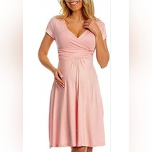 Chic Pink Maternity Dress Size XL - Picture 6 of 9